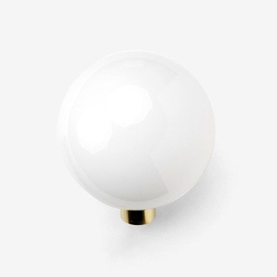 White Globe Wall Light